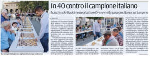 Articolo della Gazzetta di Mantova